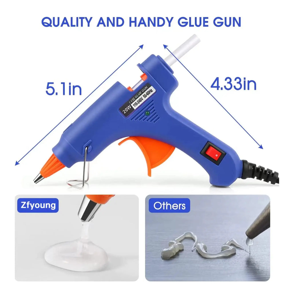 Mini Hot Glue Gun 20W – DIY Craft & Repair Tool with Glue Sticks