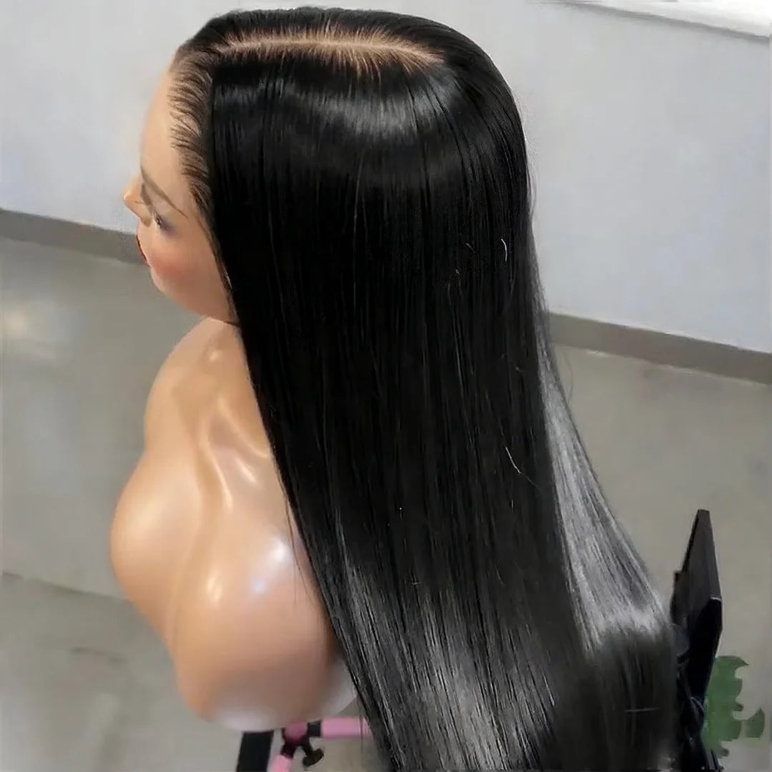 Straight Human Hair Wig – HD Lace Front Glueless Wig Natural Hairline