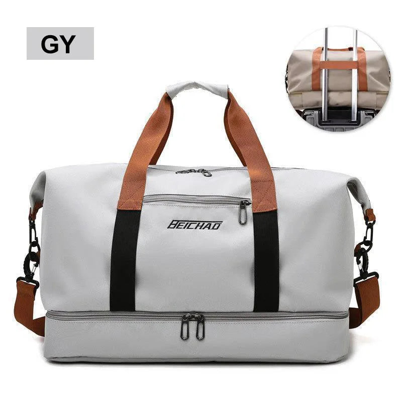 Travel Gym Bag Waterproof Duffle Large Capacity Fitness Bag With Shoe Compartment