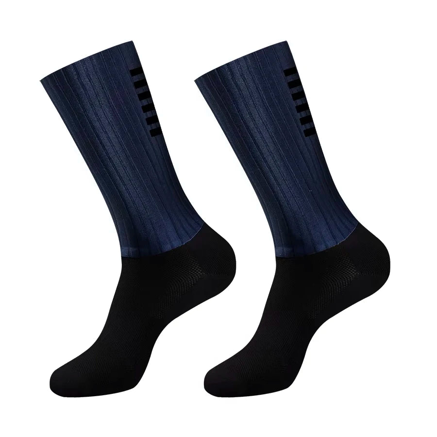 Aero Silicone Cycling Anti Slip Socks Men Running Bike Sports Socks