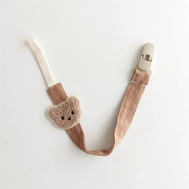 Bear Baby Pacifier Clip Chain Anti Drop Teether Strap