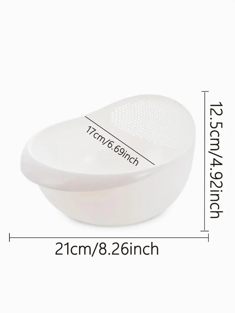 1PC- Silicone Colander Rice Bowl Drain Basket