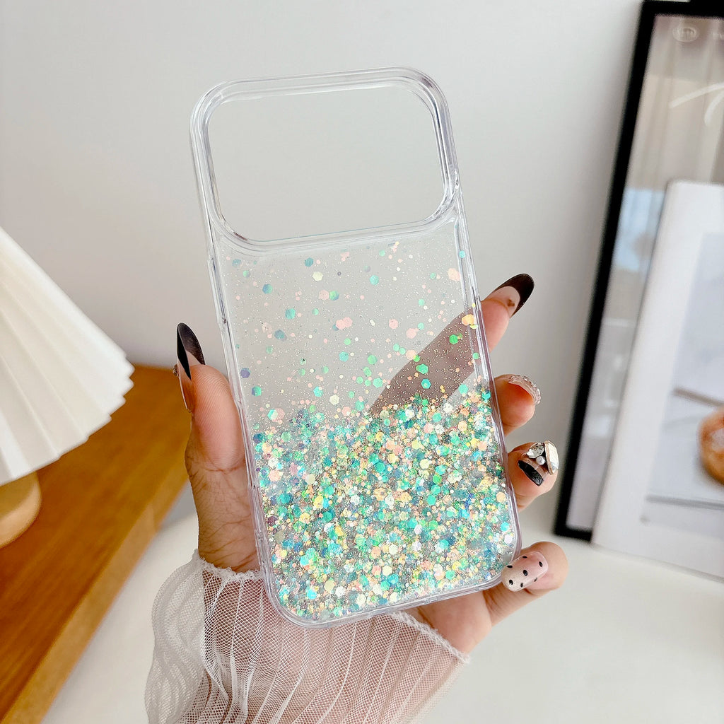 Luminous Glitter Silicone Neon Transparent iPhone Case