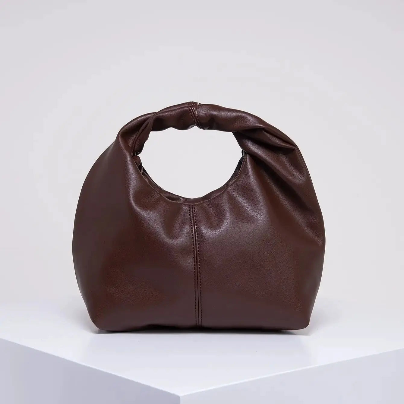 Women Twist Square Clutch Bag Simple Solid Color Shoulder Handbag