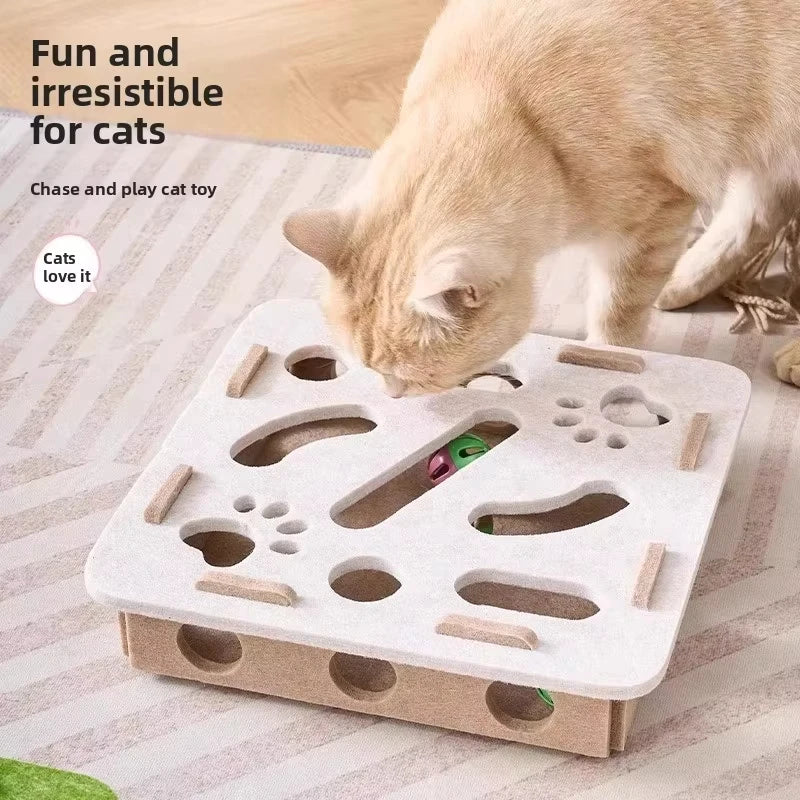 Cat Puzzle Toy Box – Interactive IQ Training Game for Indoor Cats