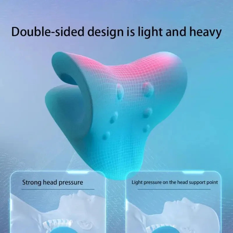 Neck Stretcher Cervical Traction Device Neck Pain Relief Pillow Spine Alignment Relaxer Shoulder Massage Support