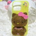 Christmas Hello Kitty Rhinestone Crystal Chain Transparent iPhone Case