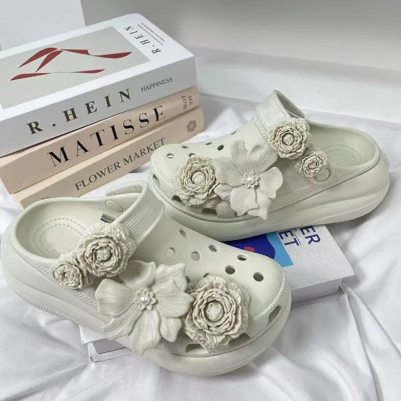 Shoe Charms Set 3D Flower DIY Buckle Accessories Hole Decorations Women Shoes
