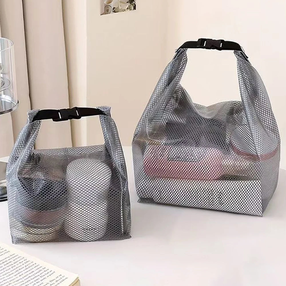 Travel Makeup Storage Bag Large Capacity Waterproof Cosmetic Organizer Handheld Toiletry Bag