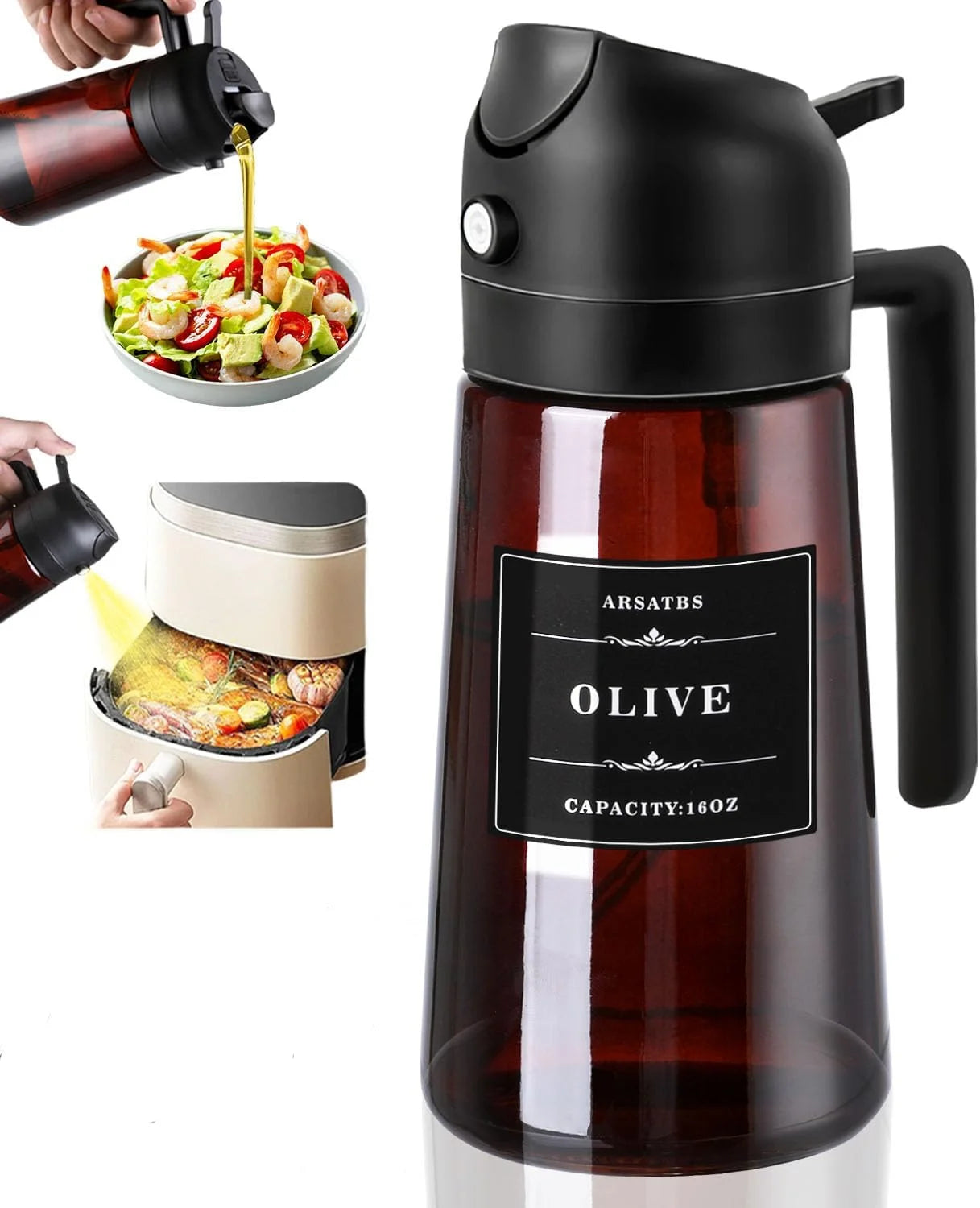 Olive Oil Sprayer and Pourer Bottle
