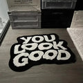 Irregular Letter Floor Mat Soft Anti Slip Faux Cashmere Area Rug Home Decor
