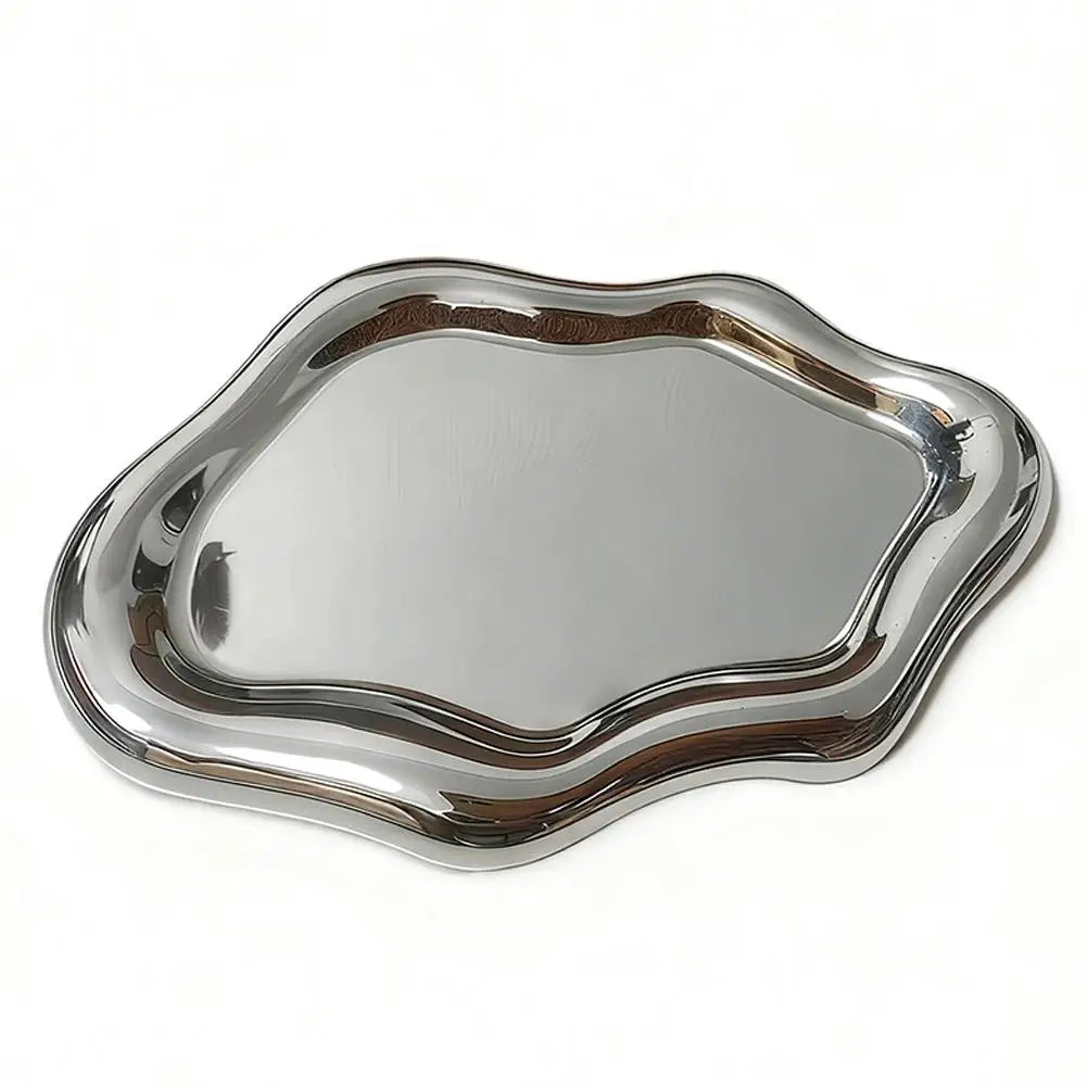 Cloud Shape Jewelry Tray Electroplated Display Plate for Earrings Rings Decor
