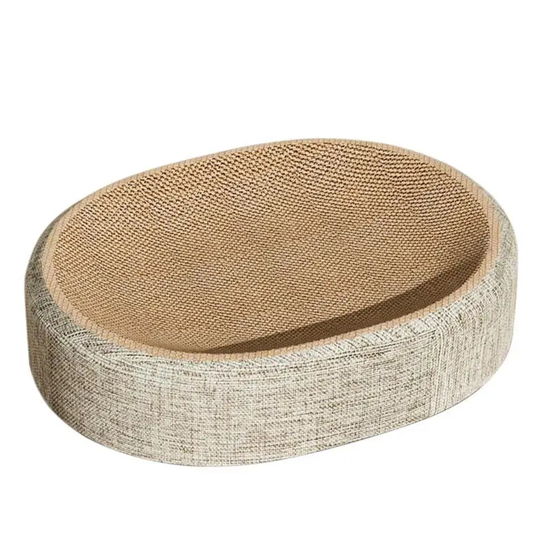 Oval Sisal Cat Scratching Pad Bed Multi Function Pet Sleeping Mat Rest Scratch Mat