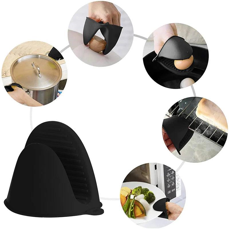 Heat Resistant Silicone Pinch Mitts – Mini Oven Grips for Kitchen Cooking