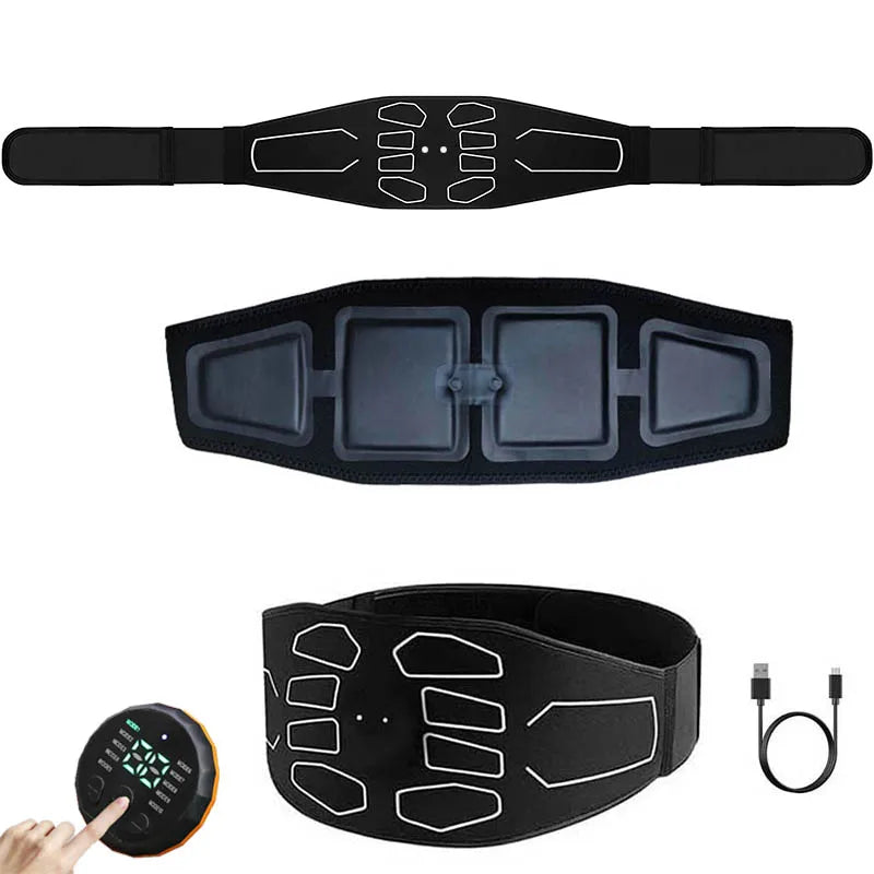 EMS Abdominal Muscle Stimulator Belt Abs Trainer Waist Slimming Electric Muscle Toner Fitness Training Device