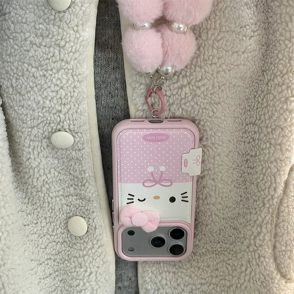 Candy Leather Cute Mini Sanrio Hello Kitty iPhone Case