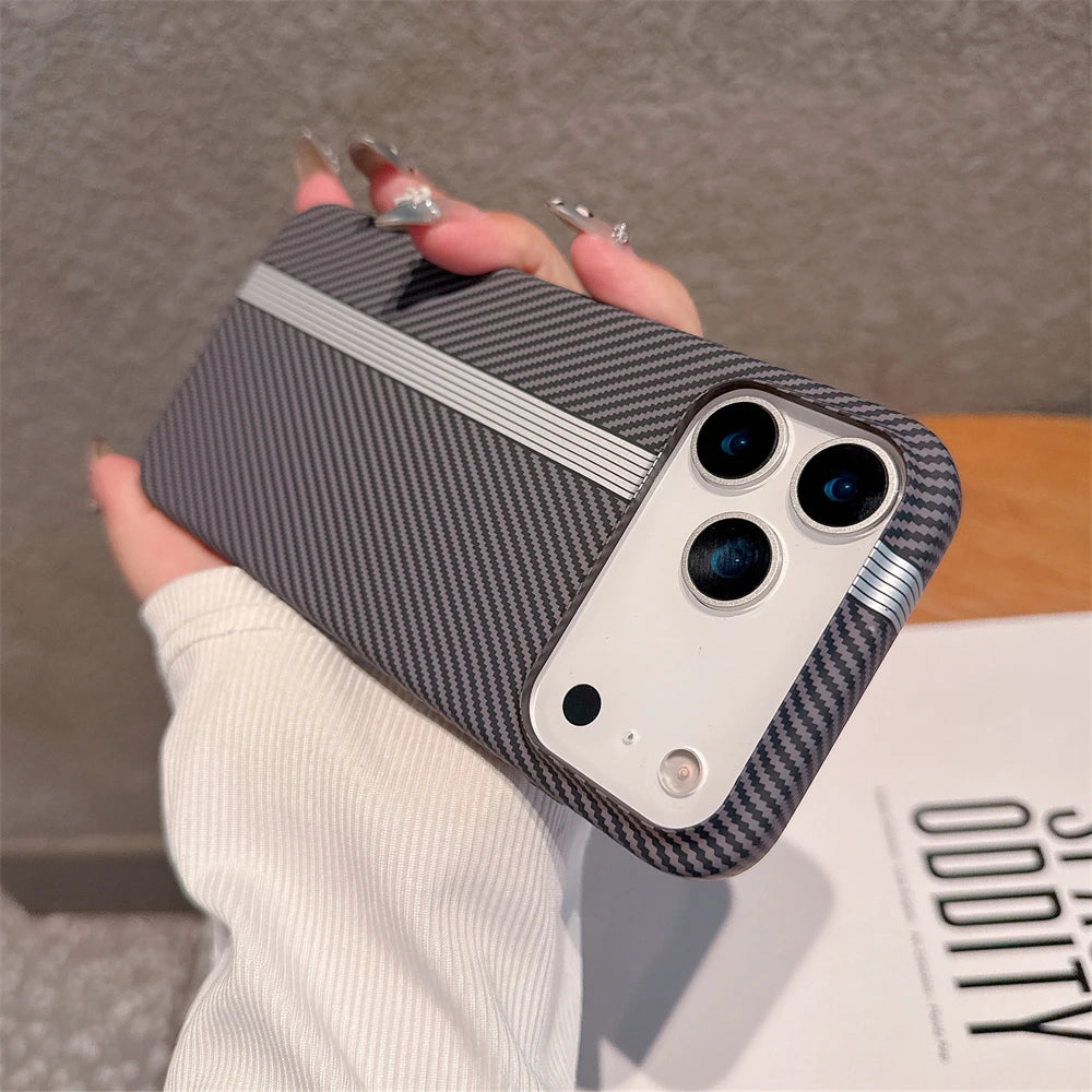 Kevlar Carbon Fibre PC Hard Shockproof Ultra Thin iPhone Case