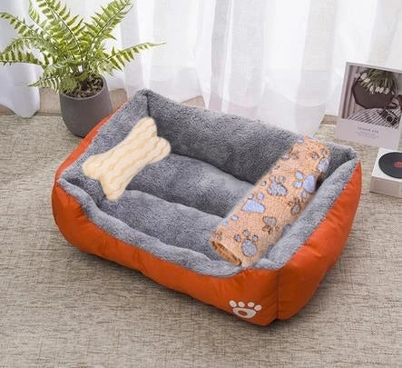 Warm Square Dog Bed for Small Medium Large Dogs and Cats