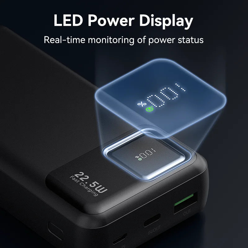 Baseus 20000mAh Power Bank PD 22.5W Fast Charging Portable Charger USB-C External Battery for iPhone Samsung Xiaomi