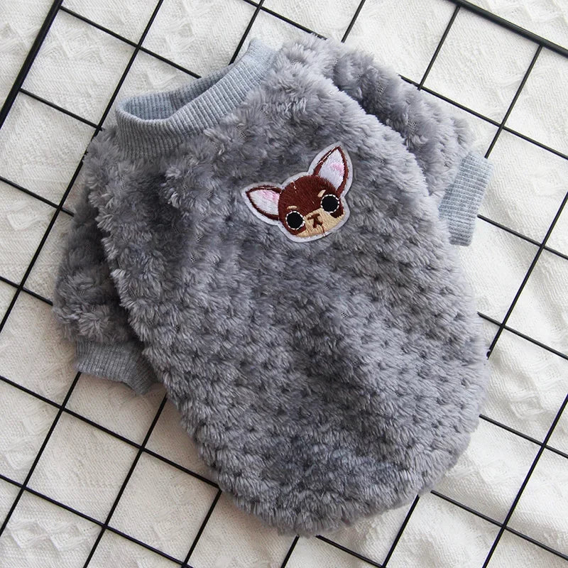 Fleece Dog Hoodie Warm Pet Sweater Jacket
