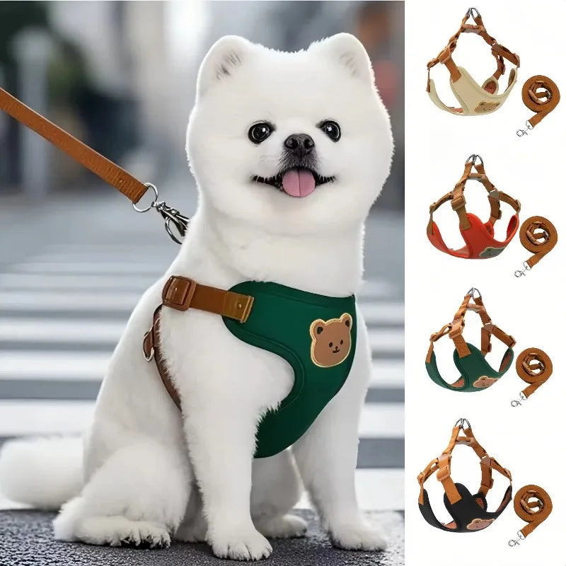 Breathable Dog Harness Leash Set for Small Medium Dogs and Cats