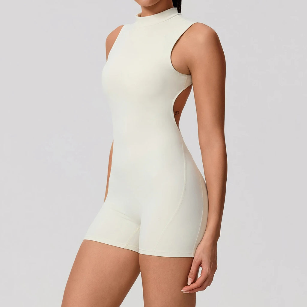 Women Sleeveless Yoga Jumpsuit High Stretch Gym Fitness Bodysuit Butt Lift Sportswear