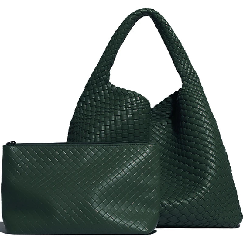 Women Tote Bag Large Capacity Soft Leather Shoulder Bag Summer Travel Shopper Tote
