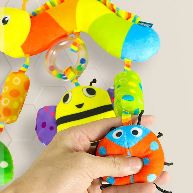 Rainbow Plush Baby Stroller Toy for 0 to 12 Months