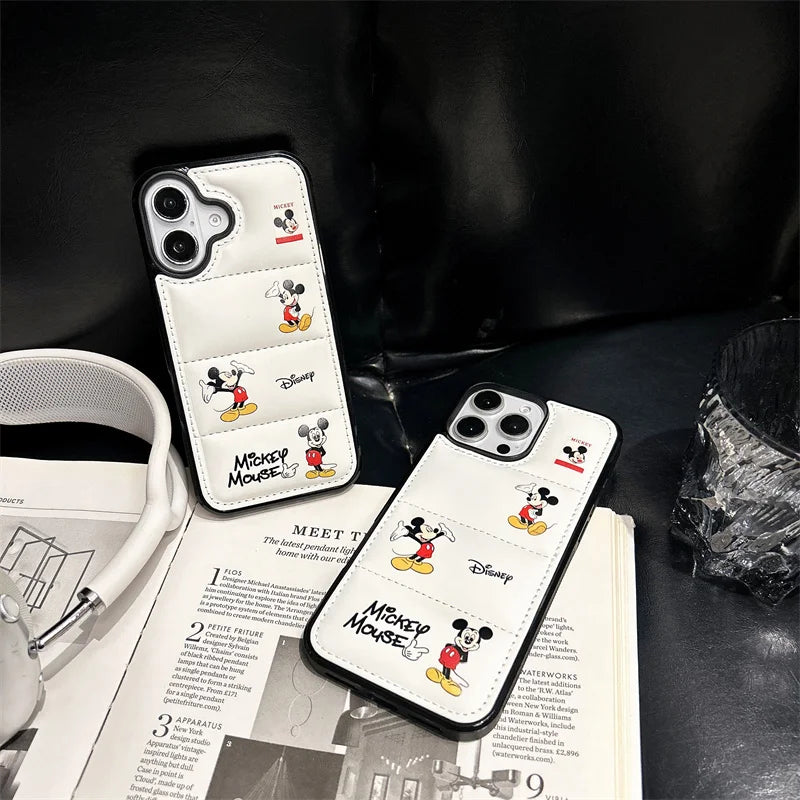 Disney Mickey Mouse Puffer Fabric Shockproof iPhone Case