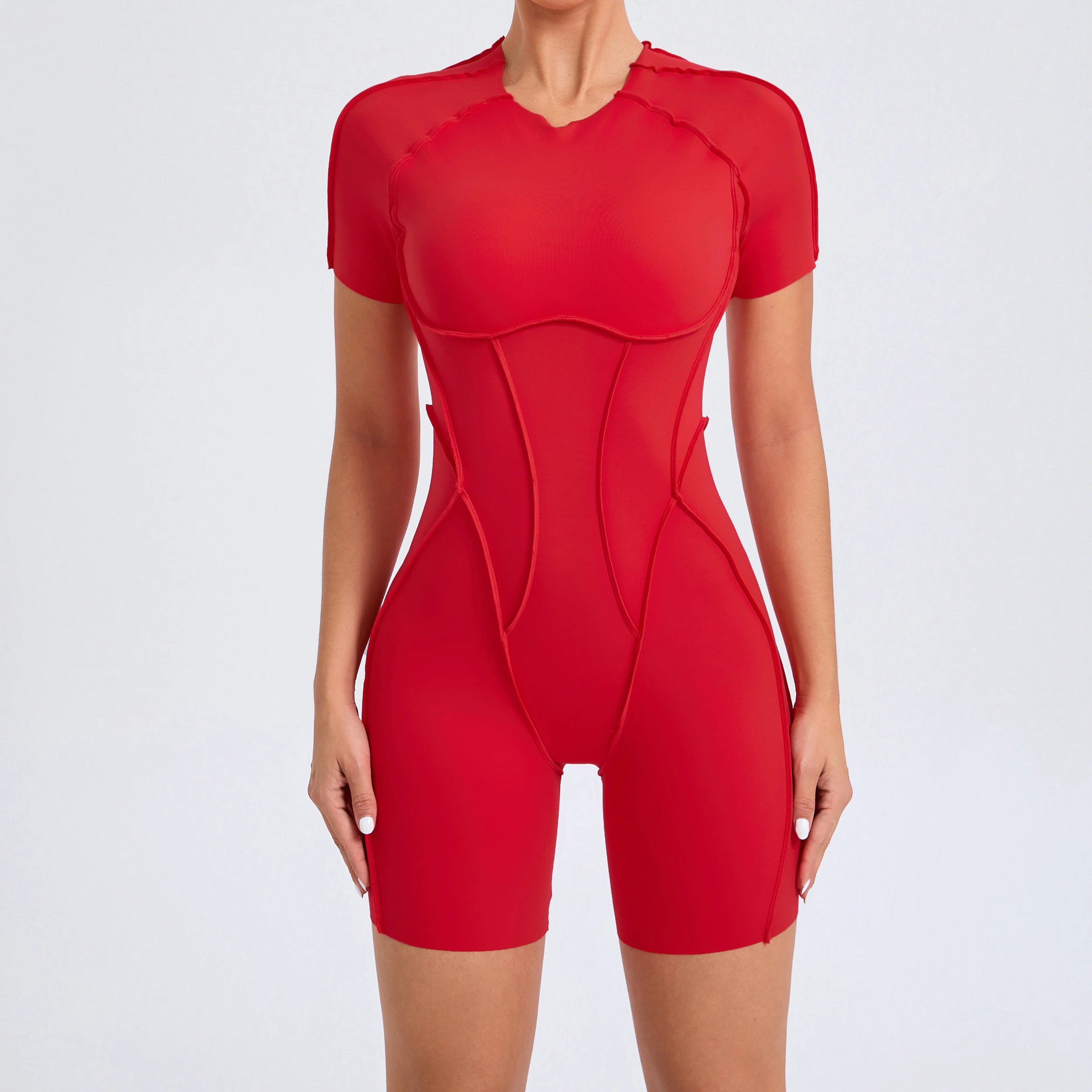 Women Backless Gym Jumpsuit Scrunch Yoga Sports Romper Fitness Outfit