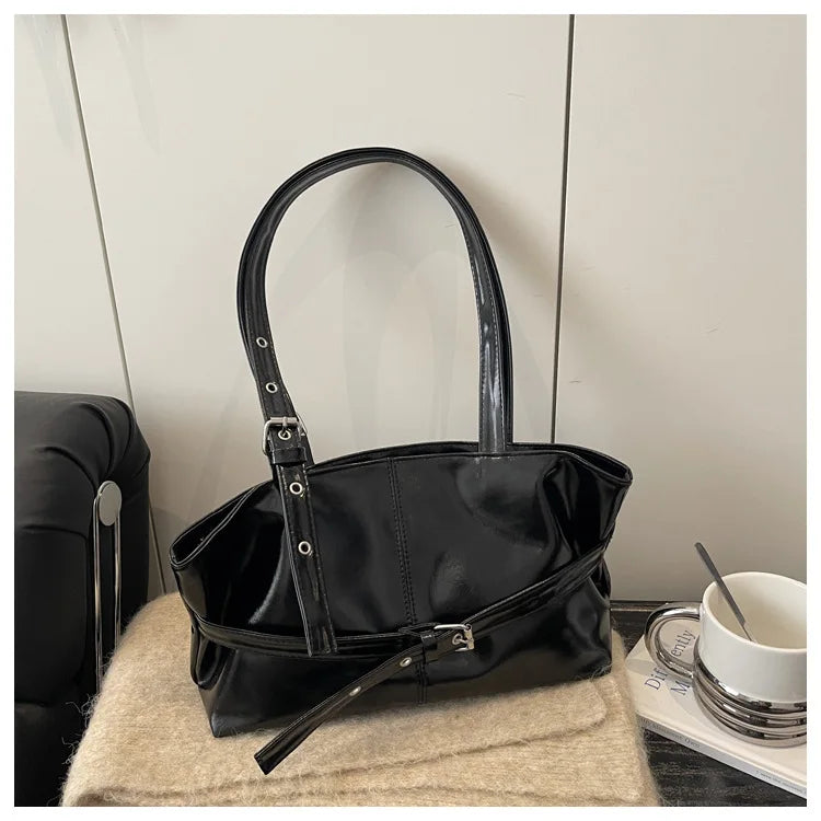 Women Retro Tote Bag Large Capacity Shoulder Handbag