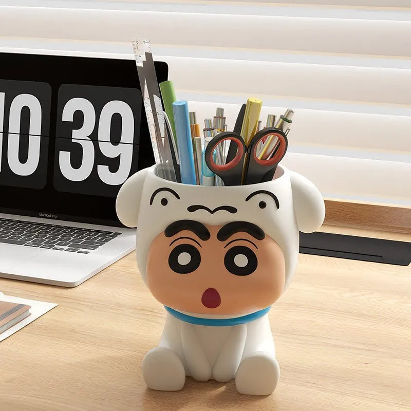 Crayon Shin Chan Pencil Case Cute Cartoon Pen Holder Desk Organizer
