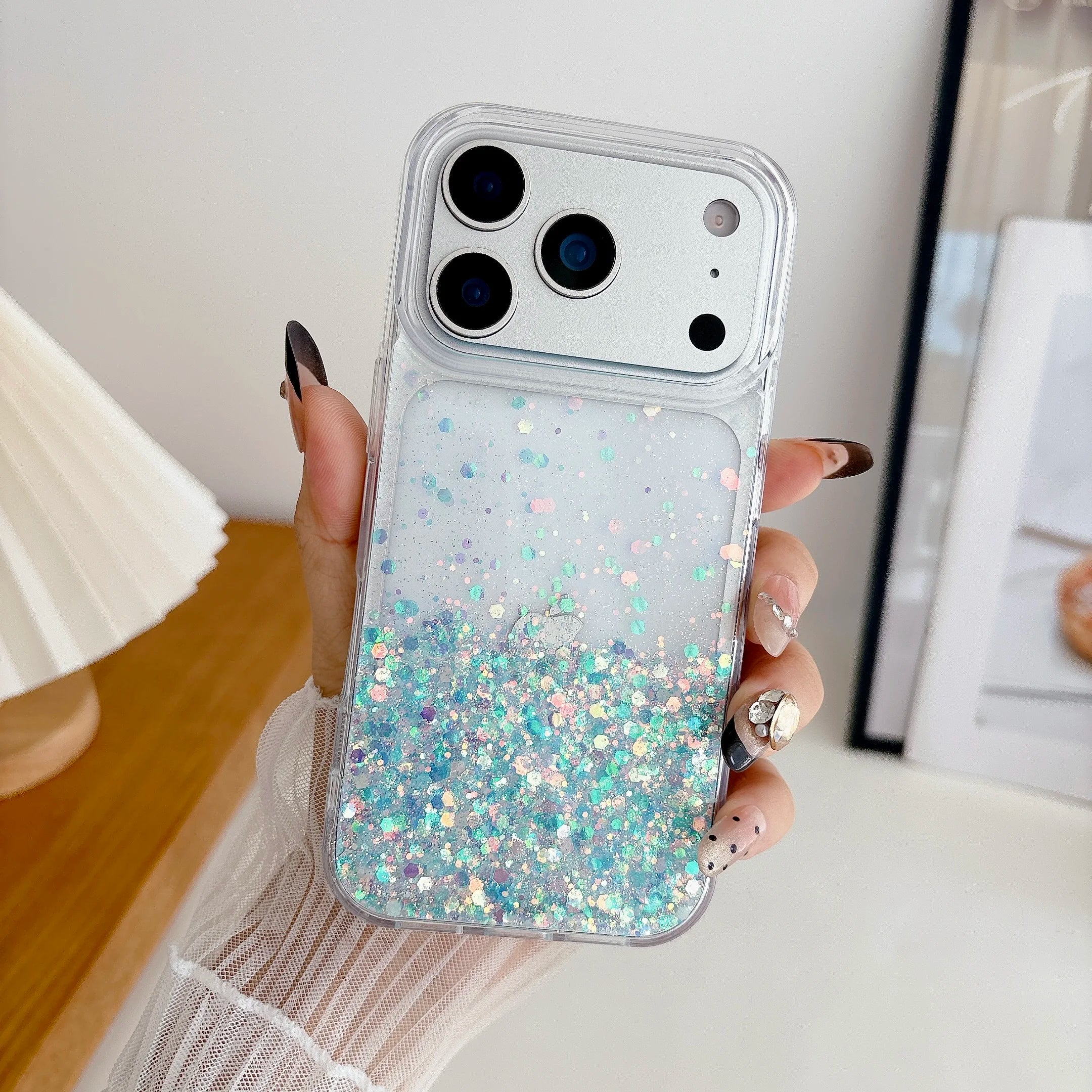 Luminous Glitter Silicone Neon Transparent iPhone Case