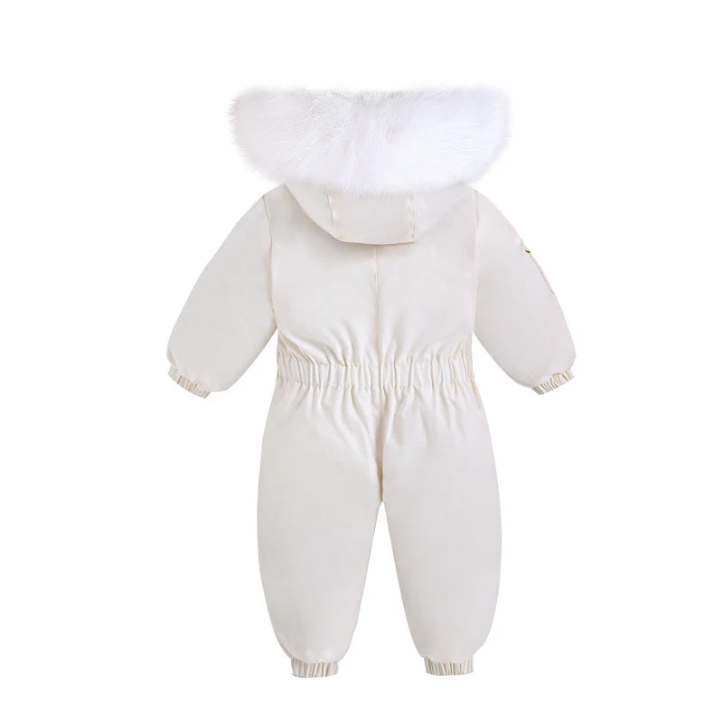 Kids Winter Ski Suit Waterproof Velvet Snowsuit for Boys Girls