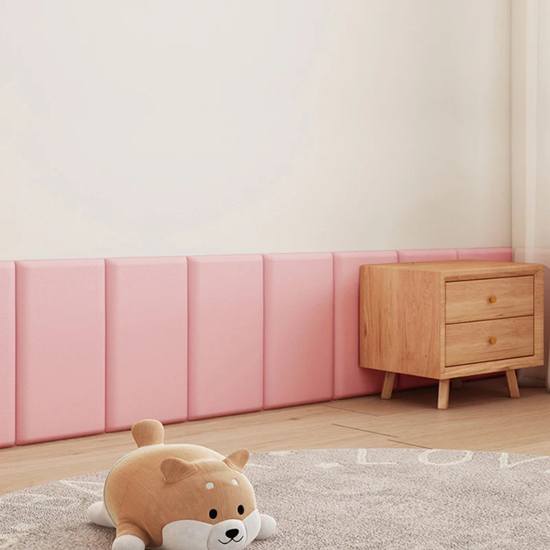 3D Wall Stickers Self Adhesive Anti Collision Foam Wall Pads Tatami Decor 5PCS