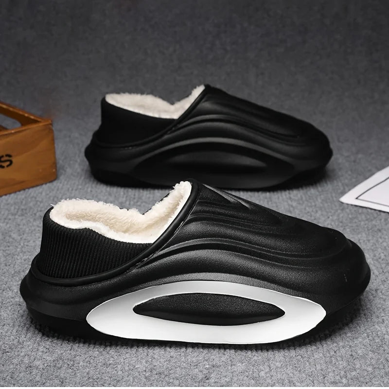 Winter EVA Slippers Thick Lined Non Slip Indoor Outdoor Lightweight Home Shoes