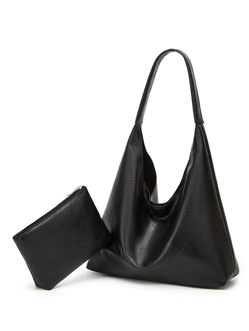 Women Retro Tote Bag Large Capacity Simple Shoulder Handbag Daily Use