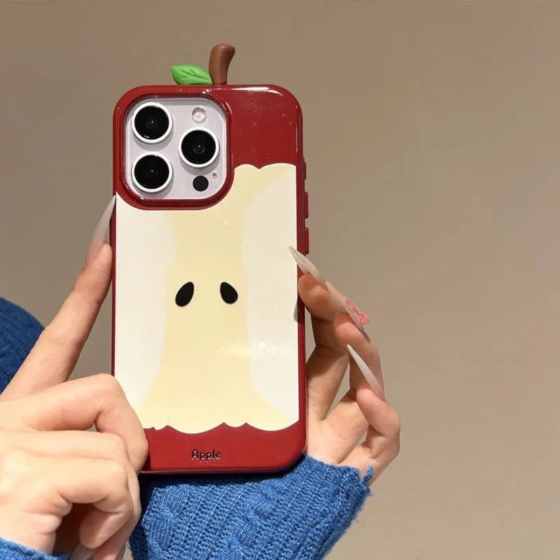 3D Apple Core Anti Drop Anti Scratch iPhone Case