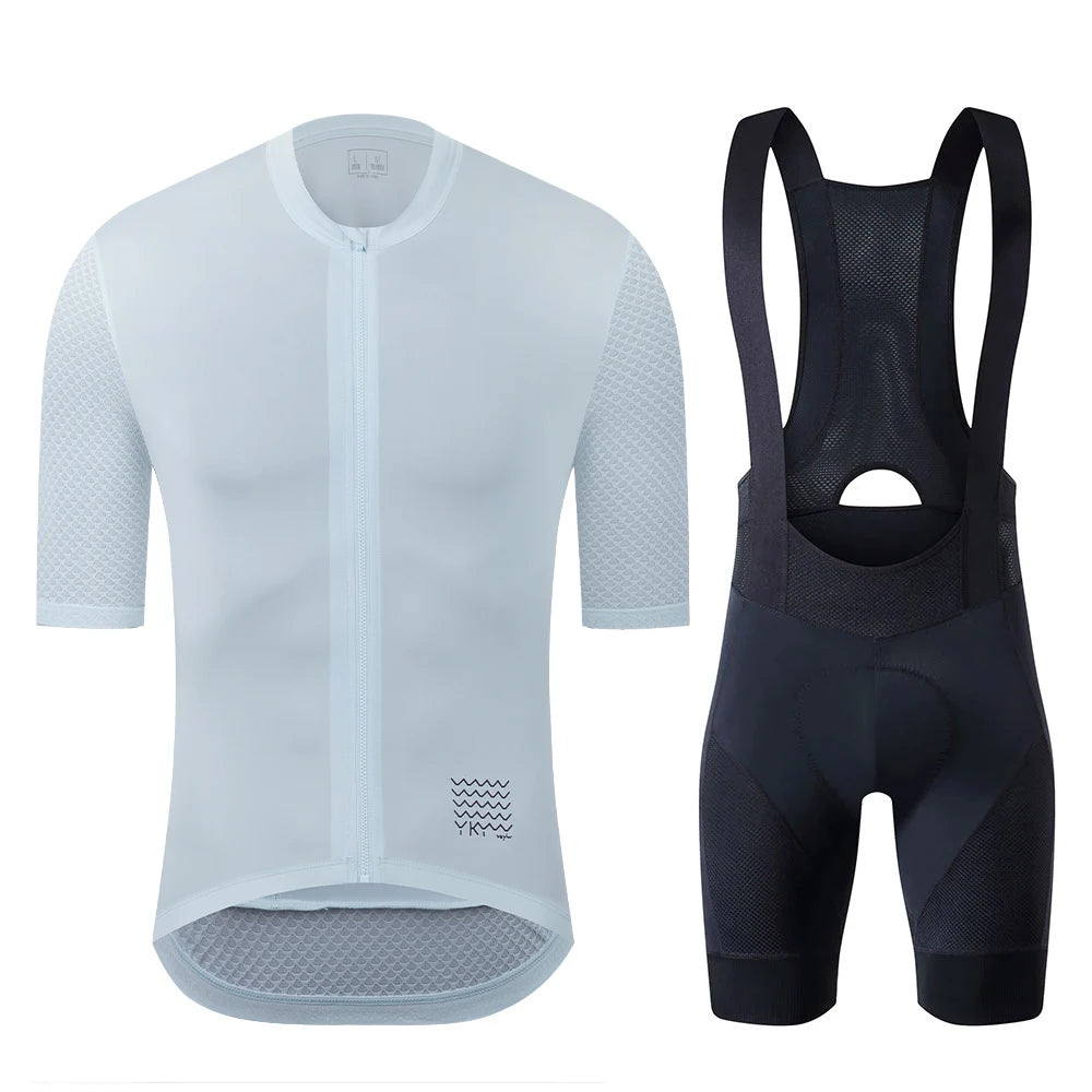 Cycling Jersey Set Men – Breathable MTB Bike Clothing Kit with Bib Shorts