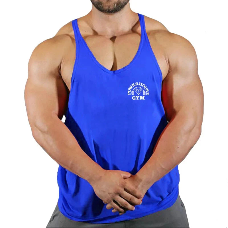 Men Gym Stringer Vest Sleeveless Bodybuilding Fitness Tank Top Workout Singlet