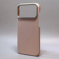 Kevlar Texture Magnetic Shockproof Metal Lens iPhone Case