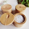 Salt Seasoning Jars Pepper Jar Bamboo Condiment