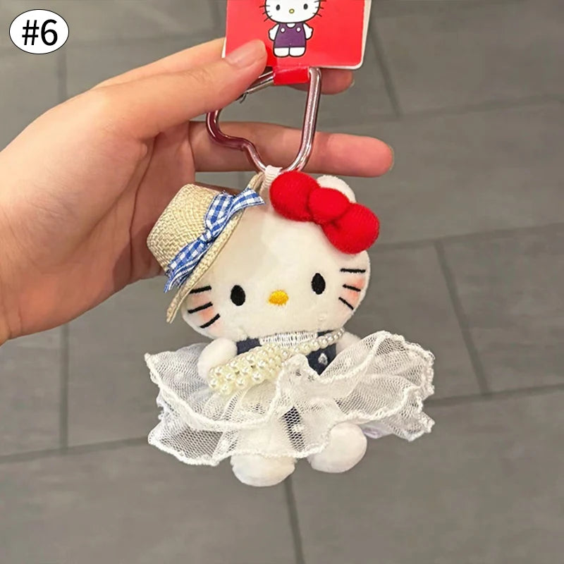 Cute Cat Plush Keychain Bag Charm for Girls