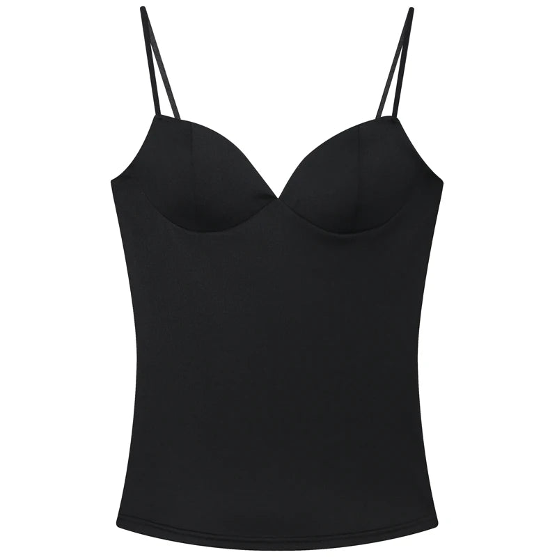Women Burgundy Corset Camisole Top Sleeveless Backless Elegant Summer Bustier Tank