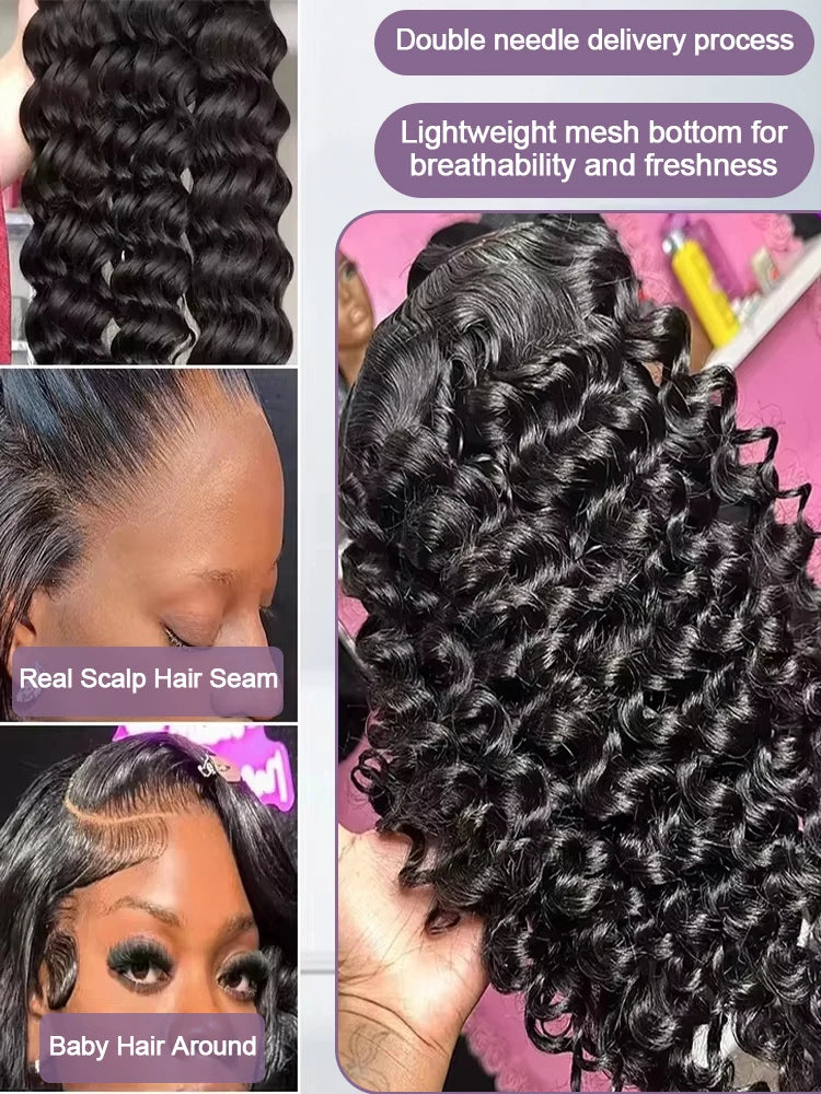 Loose Body Wave Human Hair Wig – HD Lace Front Glueless Wig for Women