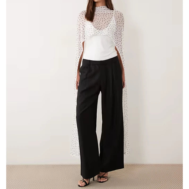 Sheer Polka Dot Cover Up Blouse for Women Summer Beach Top