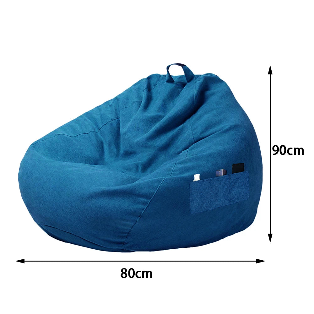 Large Bean Bag Chair Soft Fluffy Lazy Sofa Cover Tatami Living Room Seat