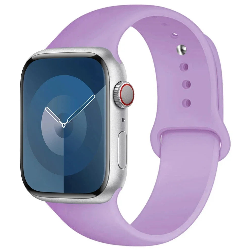 Silicone Apple Watch Band – Sport Strap Replacement for Apple Watch Series 3–9, SE & Ultra