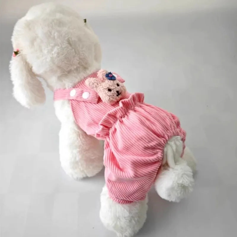 Small Medium Dog Strap Jumpsuit Cute Pet Overalls Pajamas