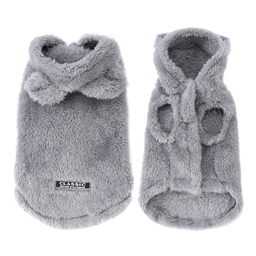 Soft Fleece Dog Hoodie Warm Pet Sweater Jacket